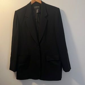 Black one button blazer